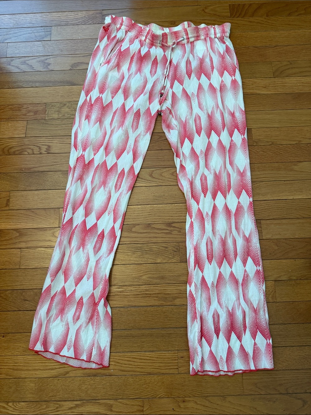 Roxy Pink Patterned Beach Pants - 100% Cotton
